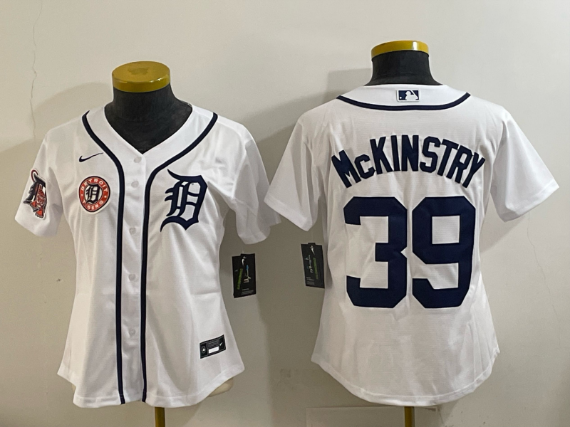 Women Detroit Tigers #39 McKinstry white 2025 Nike MLB jersey 004
